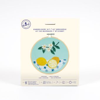 Kit broderie traditionnelle citrons DMC