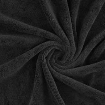 Tissu éponge bambou douce gris anthracite