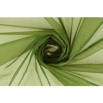 Coupon 300x147cm Organza économique vert olive