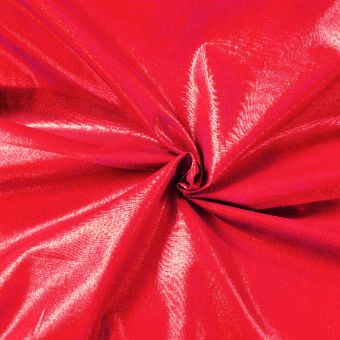 Tissu coton rouge brillant foil Noël