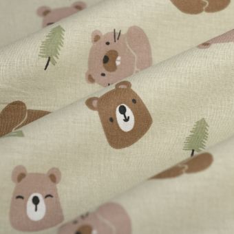 Tissu cretonne chuck vert 