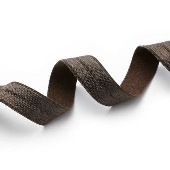 Elastique biais pré-plié marron
