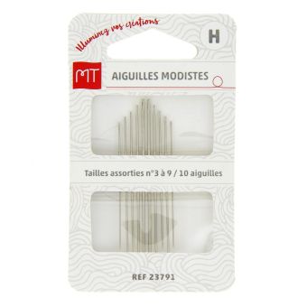 Aiguilles modistes assorties n° 3 à  9