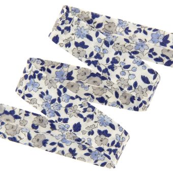 Biais coton fleurs 20 mm