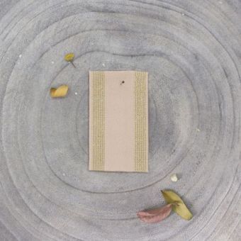 Élastique rayé lurex doré 35mm blush - Atelier Brunette