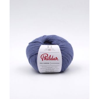 Pelote de fil à tricoter Caresse jeans - Phildar