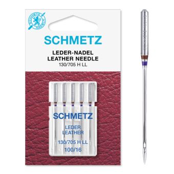 Aiguilles machine Schmetz universelles cuir 100 - blister de 5