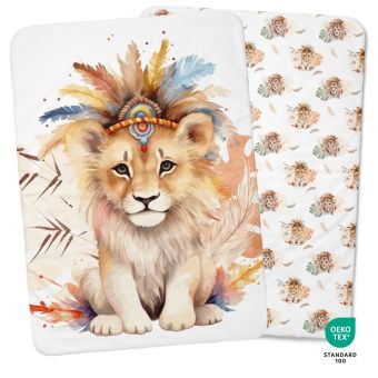 Panneau couverture bébé Lion Boho 75x100cm