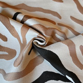 Tissu jacquard ameublement motif zèbre dégradé - Laize : 140 cm