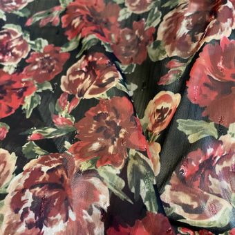 Tissu mousseline polyester plumetis Paula - Atelier VingtSept