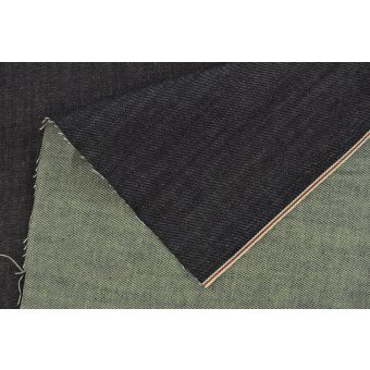 Coupon 300x87cm de Denim selvedge coton stretch bleu
