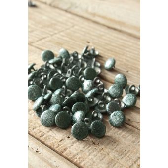 Lot de 5 boutons Shiny vert sauge 10 mm