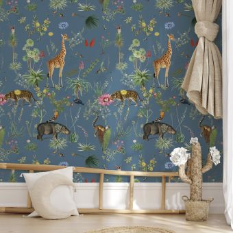 Papier peint panoramique Bestiaire Botanique Motif