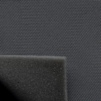 Tissu mousse résille gris finition mat tissage natté