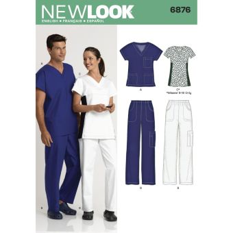 Patron New Look 6876 - ensemble médical
