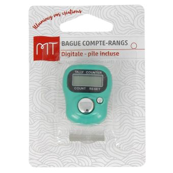 Compteur de rang bague vert sapin MT