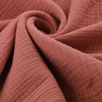 Tissu double gaze Gaby terracotta