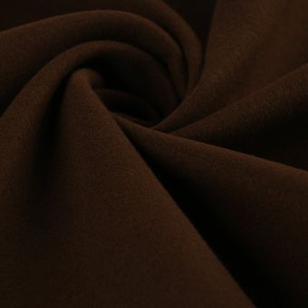 Tissu lainage uni Lena marron