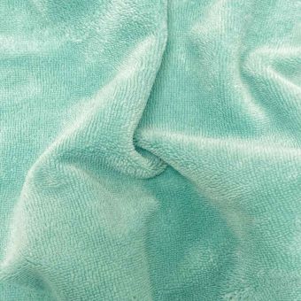 Tissu éponge bambou douce vert aventurine