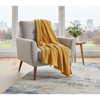 Bonnie - Plaid En Coton - 130 X 170 Cm - Bordeaux - Design By Floriane