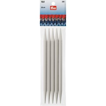 Aiguilles à tricoter doubles pointes, gris perle ou gris