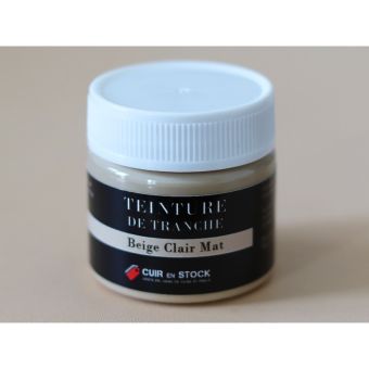 Teinture de tranche base aqueuse Cuir en Stock 50 ml - Beige Clair Mat