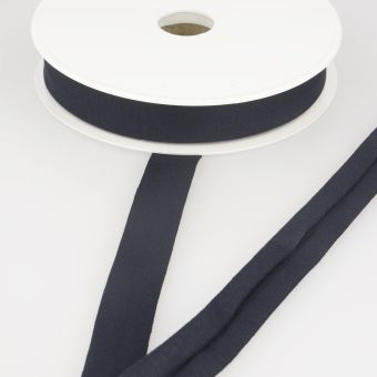 Biais jersey viscose stretch 20mm bleu nuit