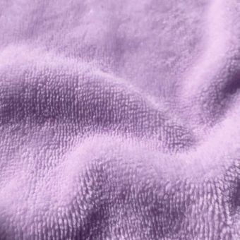 Tissu éponge bambou douce unie lilas