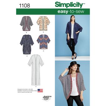 Patron Simplicity S1108.A - Gilet Xxp - Xxg (32 - 54)