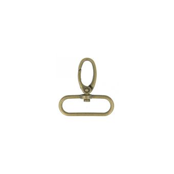 Mousqueton 40mm couleur or antique