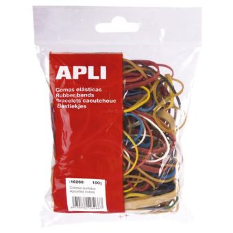 BRACELETS CAOUTCHOUC COULEUR ASS. 100GR.