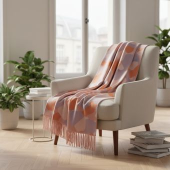 Plaid terrazzo rose 130x170cm