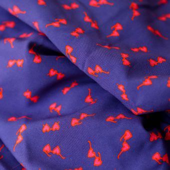 Tissu viscose Amour En Vue bleu - Lise Tailor