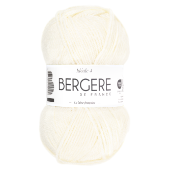 Pelote de fil à tricoter Idéal 4 écru - Bergère de France