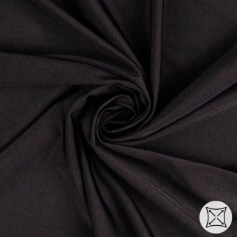 Tissu nylon stretch satiné uni noir