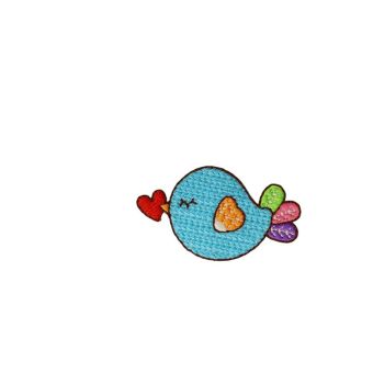 Ecusson thermocollant petits motifs rigolos 5,5cm x 3,5cm oiseau