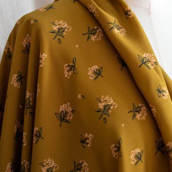 Tissu viscose Floréale ocre - Lise Tailor