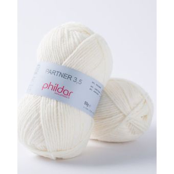 Pelote de fil à tricoter Partner 3,5 écru - Phildar