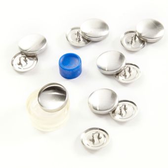 Boutons à recouvrir métal argent