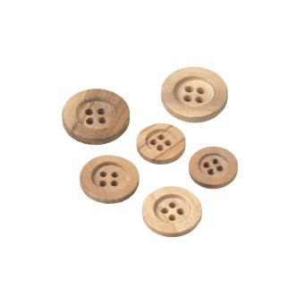 Bouton bois gros rebord 4 trous