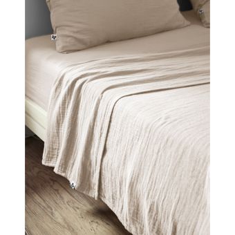 Drap plat "Gaïa" toutes dimensions "Gaze de Coton"