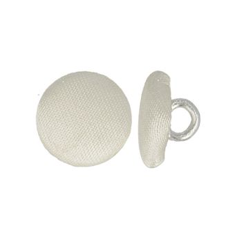 Bouton recouvert satin (10mm - Ivoire)