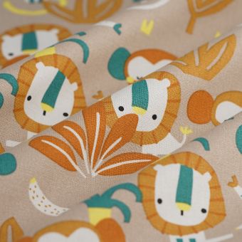 Tissu bachette Safari banane
