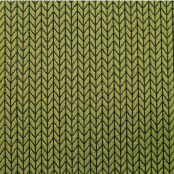 Tissu jacquard coton bio Chevron vert - Albstoffe
