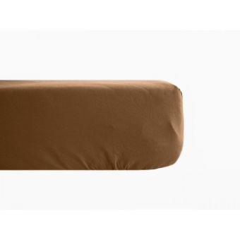 Drap housse percale pur coton peigné longues fibres 80 fils/cm² avec bonnet de 35 cm