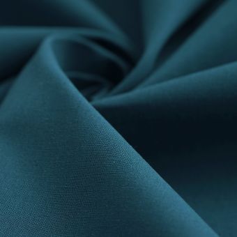 Tissu coton uni Cristina bleu paon