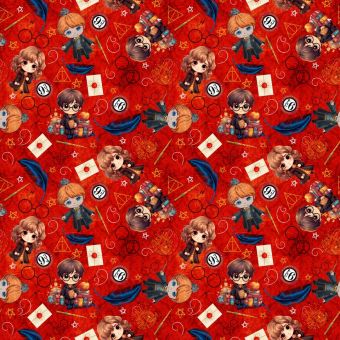 Carré jacquard 47x47 cm  Allover Poudlard