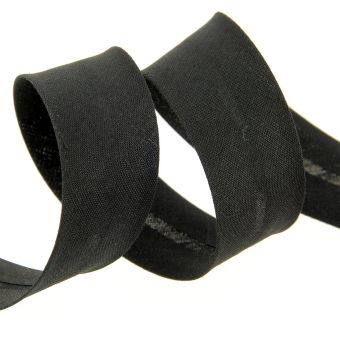 Biais replié 30 mm noir