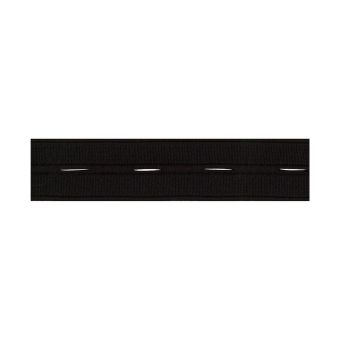 Élastique boutonnière noir 19mm