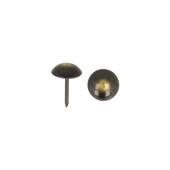Clous tapissiers - 250 pièces noir/centre or 12mm
